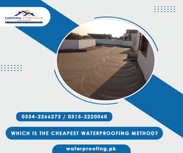 WHICH IS THE CHEAPEST WATERPROOFING METHOD?