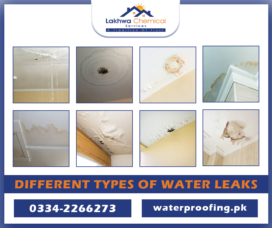Different Types of Water Leaks Waterproofing and heat proofing