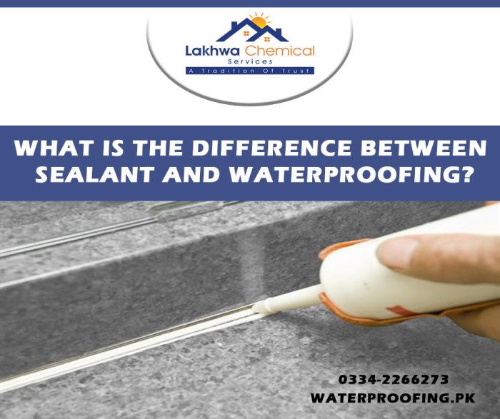WHAT IS THE DIFFERENCE BETWEEN SEALANT AND WATERPROOFING