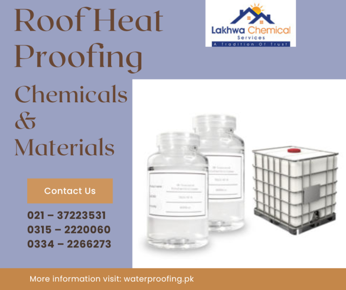 Roof Heat Proofing Chemicals & MATERIALS heat proofing chemicals