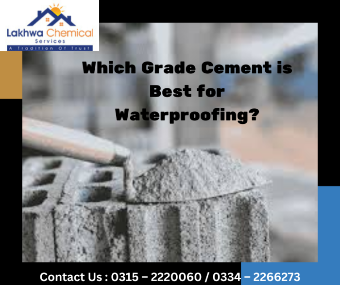 Which Grade Cement is Best for Waterproofing cement waterproofing