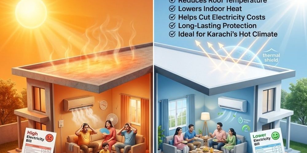 Affordable Roof Heat Proofing in Karachi – Save on Energy Bills roof heatproofing