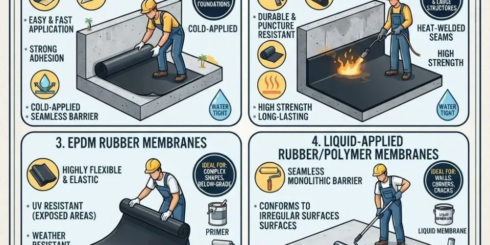 Best Waterproofing Membrane for Foundations in Karachi foundation waterproofing membrane