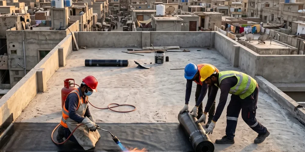 modified bitumen roofing installation